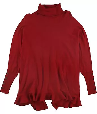 Alfani Womens Turtleneck Poncho Jacket Red Medium • $6.95