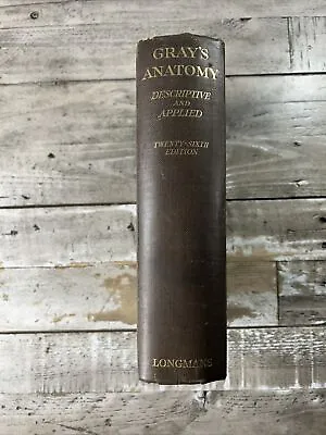 1935 Antique Medical Book  Gray's Anatomy Descriptive And Applied  Illustrated • $50