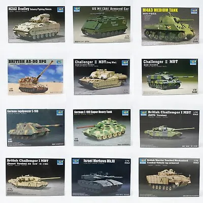 Trumpeter Model Tanks Kits 1/72 Scale Challenger M113A1 British German US Tanks • £17.76