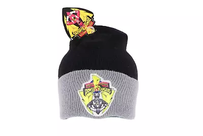 NOS Vintage 90s Mighty Morphin Power Rangers Spell Out Knit Winter Beanie Hat • $67.96