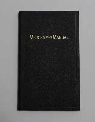 🌟 VG+ MERCK'S 1899 MANUAL Of The Materia Medica 1st Edition 100th Anniversary • $18
