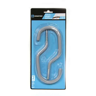 Crawford SS18 Vinyl Coated 25 Lbs. Capacity Screw In Bicycle Hook 6 In. • $7.91