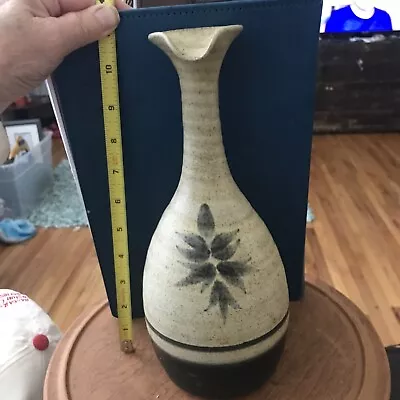 Vintage 70s Studio Pottery Stoneware Ceramic Vase Mid Century Modern • $25