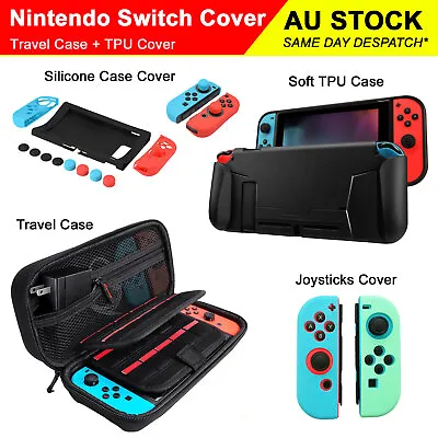 Nintendo Switch Carry Bag Console Joystick Silicone Cover Soft TPU Case Protecto • $15.50