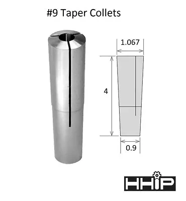 9/16  Brown & Sharpe #9 Taper Round Collet (3900-0996) • $22.12