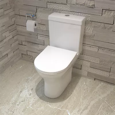 £129.97 • Buy AICA Bathroom Modern Close Coupled Toilet Slim Soft Close Seat Pan Cistern WC