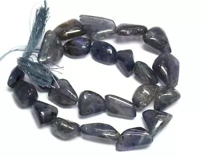 13  Strand Natural Iolite Beads Tumble 10x14 - 13x21 Mm 1 Line #d5329 • $9.99