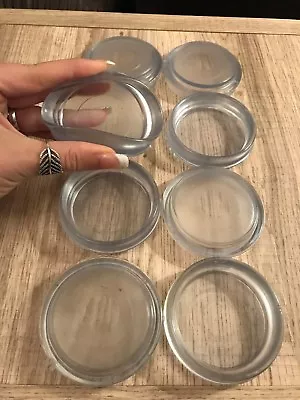 £6.70 • Buy 8 X CLEAR RUBBER CASTOR CUPS Carpet/Floor Chair/Sofa Furniture Protectors Caster