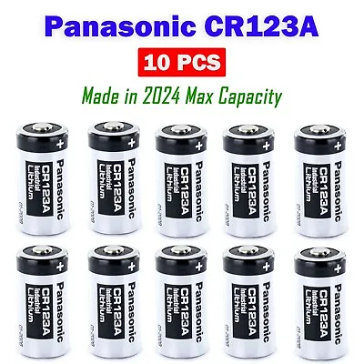 10X  Panasonic CR123A Industrial 3V Lithium Battery DL123 *2024* For Arlo Camera • $34.99