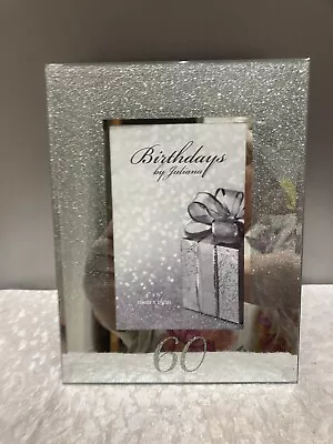 NEW Birthdays By Juliana Glitter Mirror 60th Birthday 4 X 6  Photo Frame FG59560 • £6