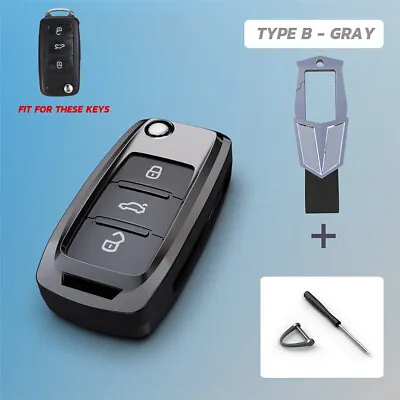 Zinc Alloy Car Key Fob Case Cover Holder For VW Golf GTI R32 Jetta Polo Beetle • $27.50