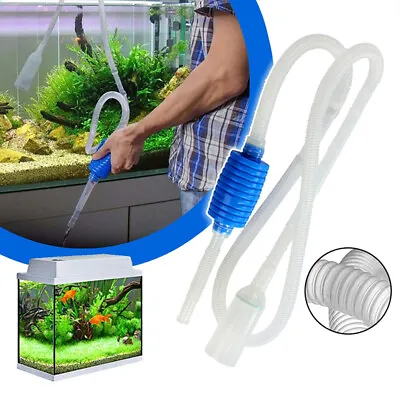 Semi-automatic Water Change Aquarium Siphon Fish Tank Syphon Vacuum Cleaner Pump • $3.91