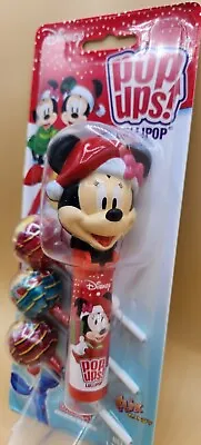 DISNEY MINNIE MOUSE Pop Ups! Lollipop Filled With Chupa Chups By Flix Candy NEW • $8.85