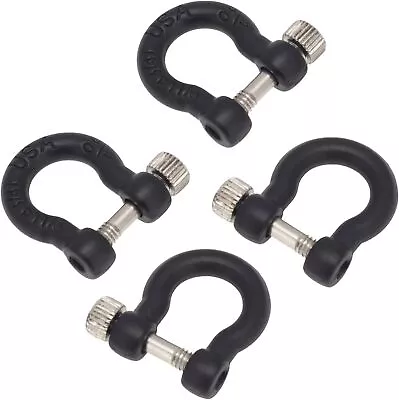 1:10 RC Tow Shackles D-Ring Trailer Buckles For 1/10 Scale 4 Pcs Black  • $18.99