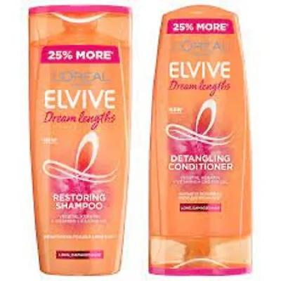 £8.95 • Buy L'Oreal Elvive Dream Lengths Restoring Shampoo BIG 400ml And Conditioner 300ml