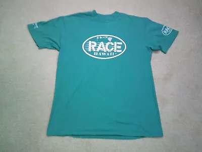 Vintage RACE Hawaii Surfboard T-Shirt Mens Large Green 70s 80s Single Stich • $38.89