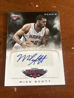 MIKE SCOTT 2012-13 Panini Marquee Rookie Auto Autograph  #73 Atlanta Hawks • $2