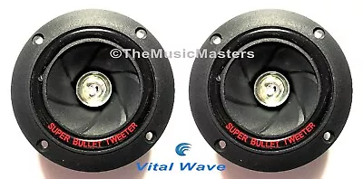 Pair 4  Inch Super Bullet Horn TWEETER Speakers With LED Car Audio Home Stereo • $19.99