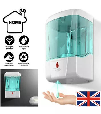 £9.99 • Buy 700ML Wall-Mounted Automatic IR Hands Sanitizer Touchless Soap Shampoo Dispenser