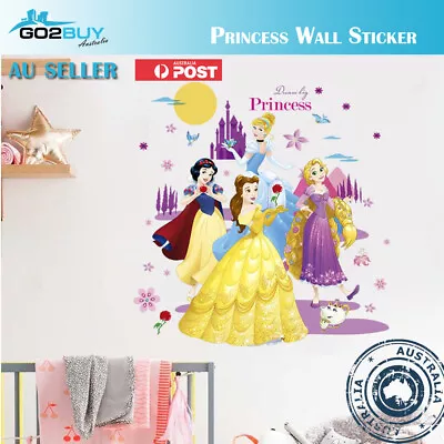 Wall Stickers Disney Princess Girl Removable Kids Girl Room Decal • $13.99