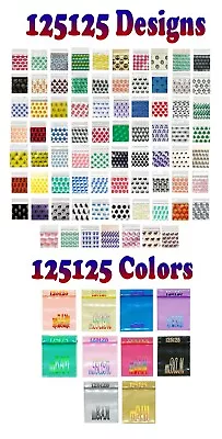 100 125125 Design & Color Lot Apple Mini Zip Baggies 50 Designs 50 Colors • $8