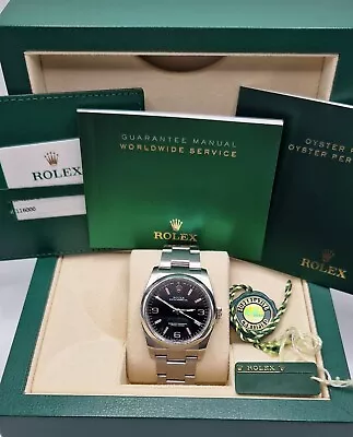 Rolex Oyster Perpetual Rare Black Dial Men's Watch - 116000 • £4595