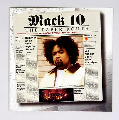 MACK 10 Poster Flat 2000 The Paper Route Album Promo 12x12 • $15