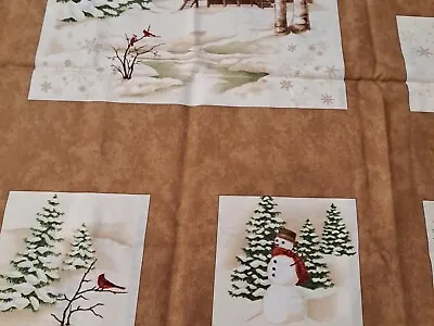 Holiday In The Pines Snowman Woodlands FABRIC BLOCKS  Moda Fabric Holly Taylor • $11.95