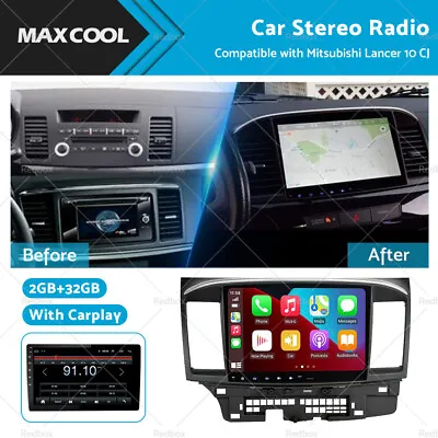 32GB 10.1  Carplay Radio Head Unit GPS Navi Suitable For Mitsubishi Lancer 10 CJ • $185
