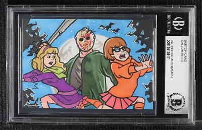 Cartoon Network Daphne Velma ScoobyDoo Friday The 13th Sketch Card 1/1 BAS • £1459.68