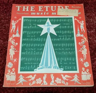 Vintage The Etude Music Magazine December 1945 Christmas Music Sheet • $5.99