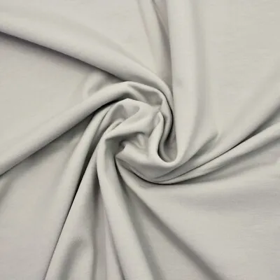 Organic Cotton Single Jersey Solids Plain Fabric Stretch Soft 4 Way Knit • £15.99