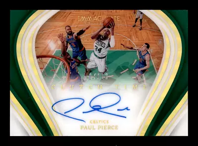 2022/23 Panini Immaculate Paul Pierce Clutch Time Gold Auto 7/10 CTS-PPE Celtics • $0.99