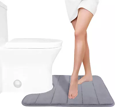 Yimobra Memory Foam Toilet Bath Mat U-Shaped Commode Contour Rug Soft And Comf • $17.57