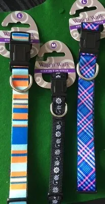 Rosewood Wag N Walk Adjustable Nylon Dog Collars Leads Harneses ALL SIZES • £4.50