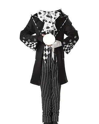 Adult Dark Mad Hatter Alice In Wonderland Costume SIZE M (with Defect) • $51.99