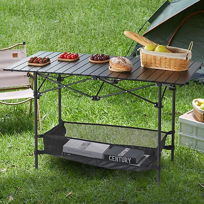 VEVOR Folding Portable Camping Table Aluminum Outdoor Table Storage & Carry Bag • £44.87