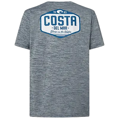 40% Off Costa Tech Morgan Performance SS Fishing Shirt - Gray - UPF 50 • $18.95
