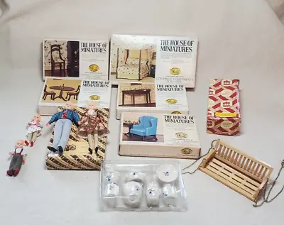 X-acto House Of Miniatures Concord Doll House Furniture Lot Bed Table Swing More • $49.99