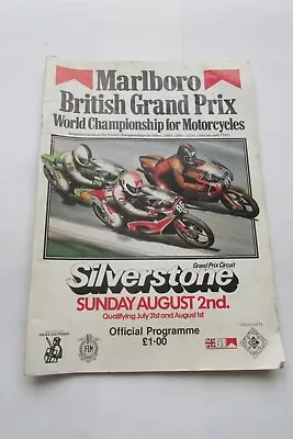 £4 • Buy B30 Marlboro British Grand Prix World Championship Motorcycle Programme 1981