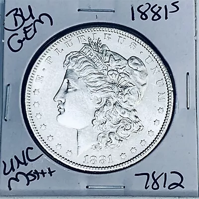 1881 S Bu Gem Morgan Silver Dollar Unc Ms+++ U.s. Mint Rare Coin 7812 • $43.88