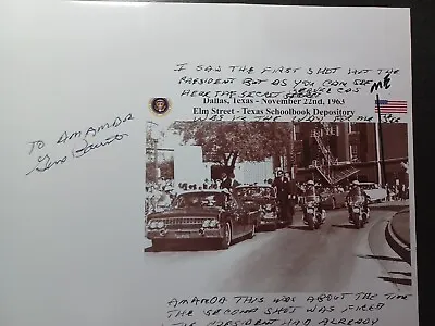 $15.50 • Buy GENE BARNETT Authentic Hand Signed Autograph 8X10 PHOTO - COP JFK ASSASSINATION