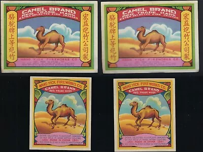 Lot Of 4 Four Vintage Camel Brand Firecracker Pack Labels • $9.99