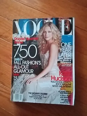 Vintage VOGUE Magazine September 2002 Kate Hudson Cover Vintage Fall Fashion  • $33.33