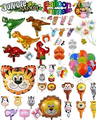 UK Jungle Safari Animal Pet Foil Balloons Self Inflating Kids Fun Party Children • £2.99