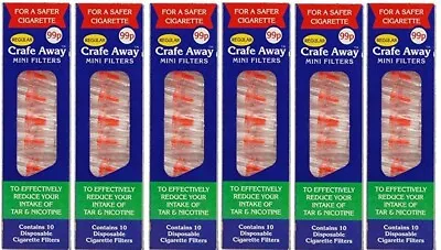 Crafe Away Mini Cigarette Smoking Filters - 6 Packs • £8.99