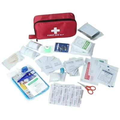 180 Piece First Aid Kit Emergency Medical Bag Travel Home Holiday Aid Set UK • £10.99