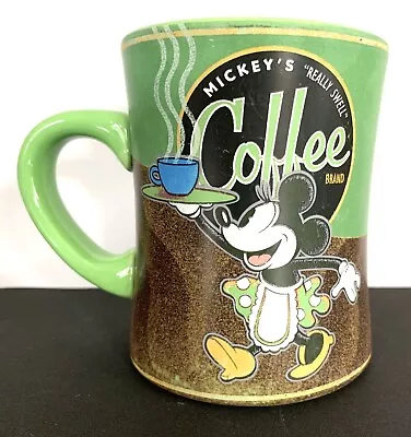 DISNEY Mug Mickey's  Really Swell  Coffee Mug Bright Green Minnie Theme Perks • $9.95