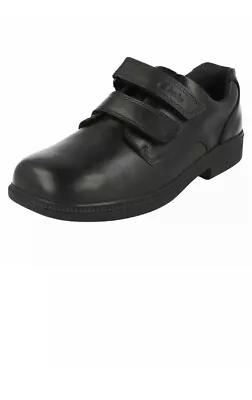 £25 • Buy CLARKS BOYS DEATON GATE JUNIOR BLACK LEATHER SCHOOL SHOES UK SIZE 9.5F /Eu 27.5