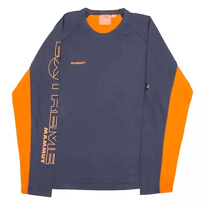 MAMMUT Mens T-Shirt Blue Long Sleeve M • £21.99